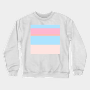 A fabulous shape of Powder Blue, Soft Blue, Baby Pink, Very Light Pink and Melon stripes. Crewneck Sweatshirt